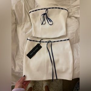 Some You Win Mini Skirt White FULL SET- NWT